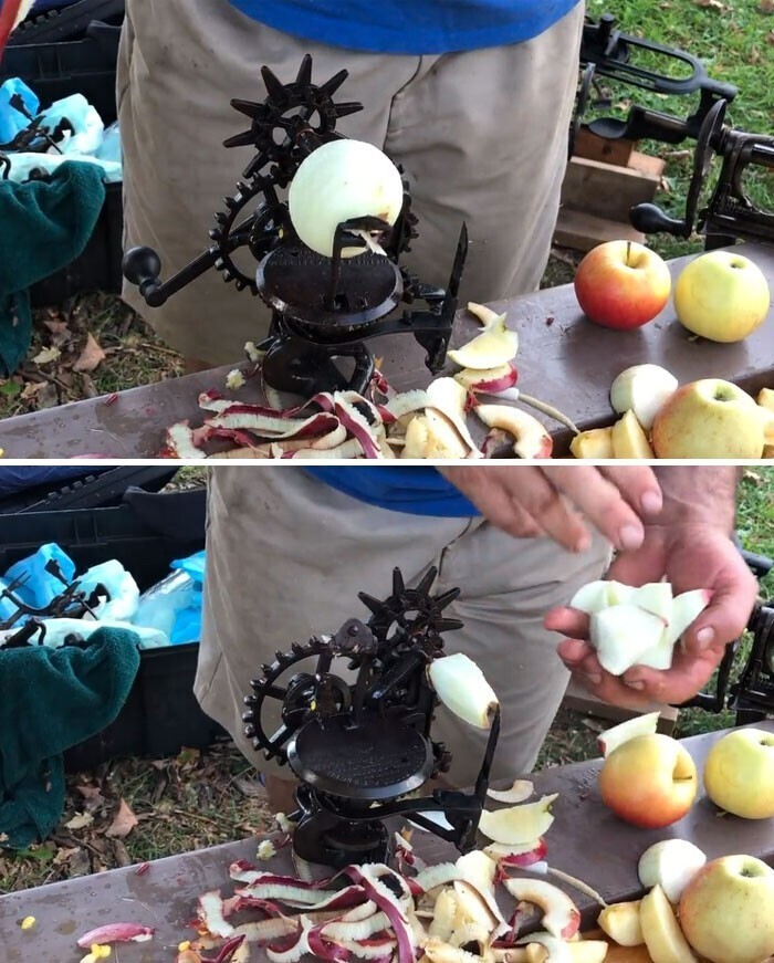 21. Устройство для чистки и нарезки яблок Star Apple Parer And Slicer, 1871 год. Одно из трех существующих