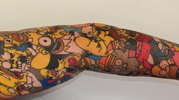 Австралиец поставил мировой рекорд по числу татуировок с Симпсонами