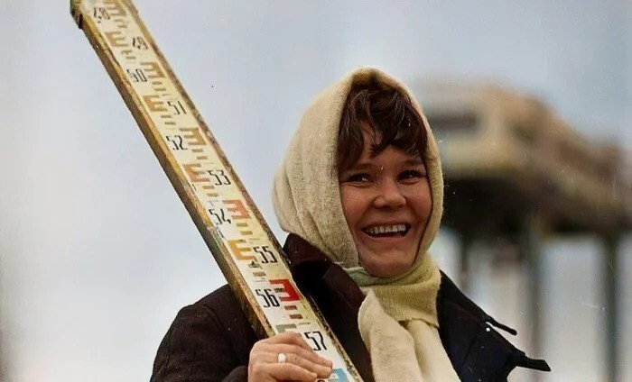 Девушка с Саратовской ГЭС.  Город Балаково, 1978 год.