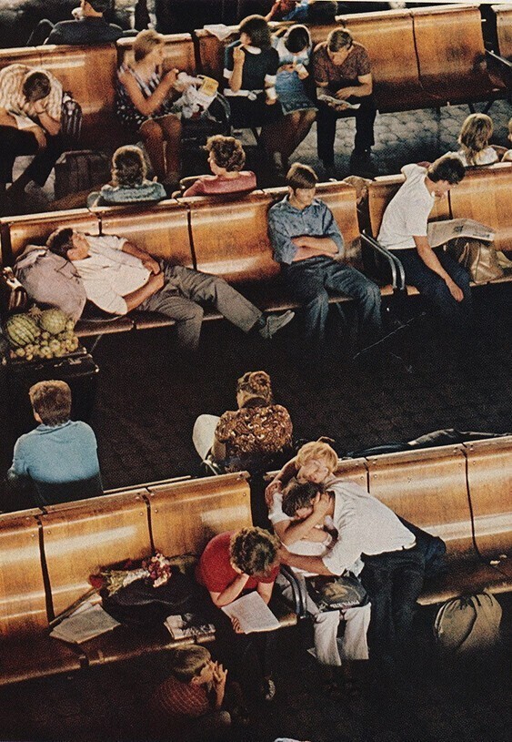 Новосибирск. Зал ожидания на вокзале. 1976 год