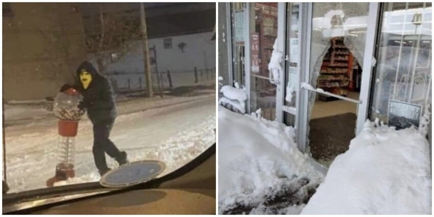 В Америке и в Канаде из-за снежной бури мародёры обносят магазины