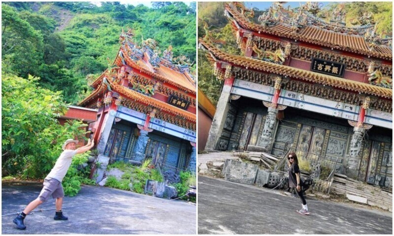 Туристы облюбовали подобие "Пизанской башни" на Тайване