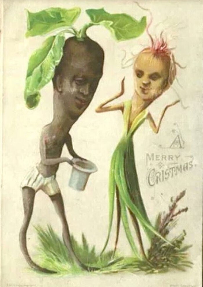 Странные новогодние ретро-открытки с нотками психоделики
