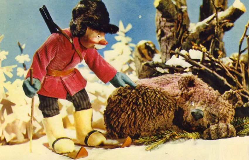 Новогодние кукольные открытки советских времен