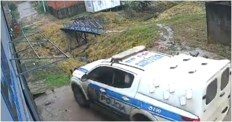 Эффектный финал полицейской погони в Бразилии