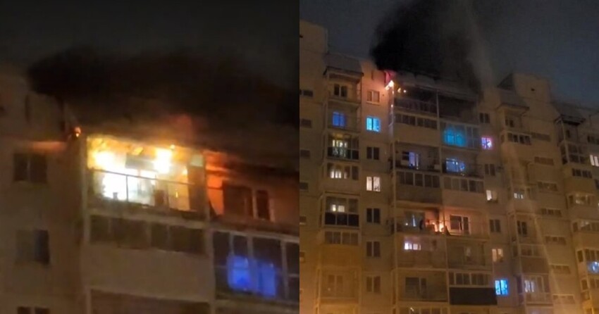 Житель Новосибирска неудачно запустил фейервек и чуть не сжёг многоэтажку