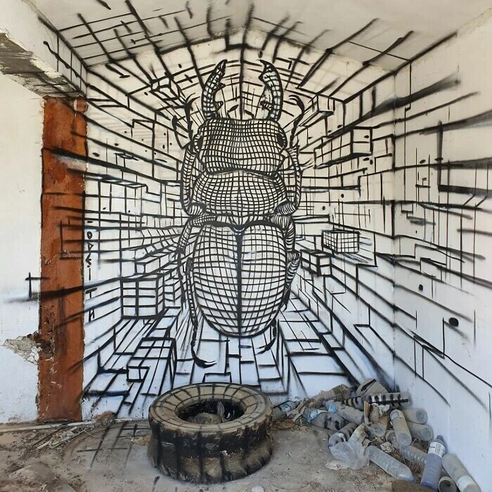 Португалец рисует реалистичные 3D-граффити по всему миру