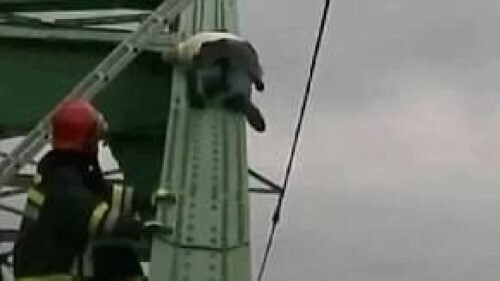 Тот неловкий момент, когда спасатель пришел снимать тебя с моста, а ты не выдержал и от переживаний заснул