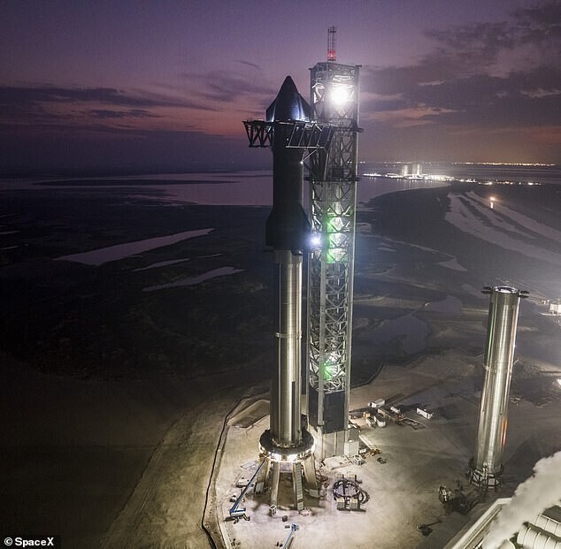 SpaceX показала полностью собранную ракету Starship, готовую к запуску