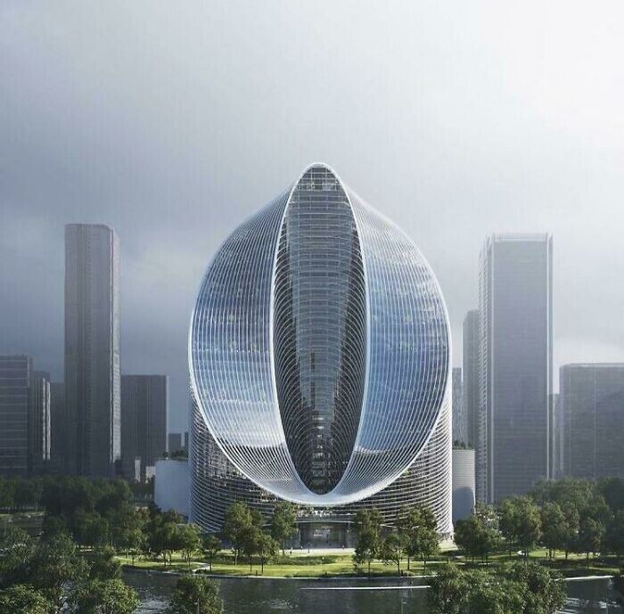 24. Башня, которую скоро построят в Ханчжоу, Китай
