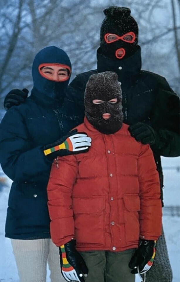 Зимние Джон Леннон, Йоко Оно и его сын Джулиан, 1970-е