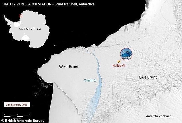 Гигантский айсберг чуть не унес в море полярников