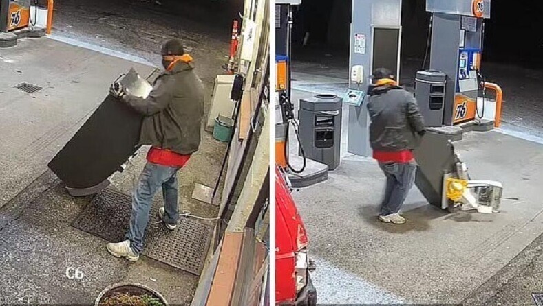 В США недалёкие бандиты не смогли разбить банкомат автомобилем