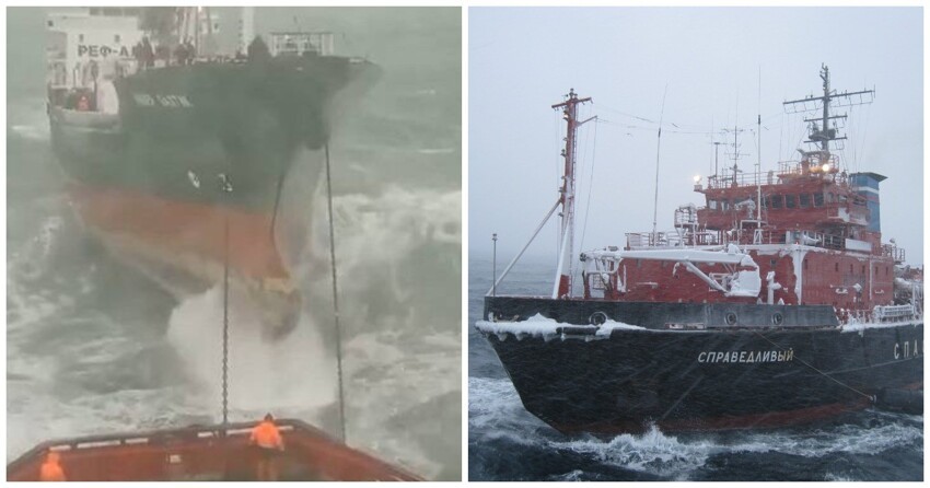 В Охотском море спасают потерявшее ход транспортное судно