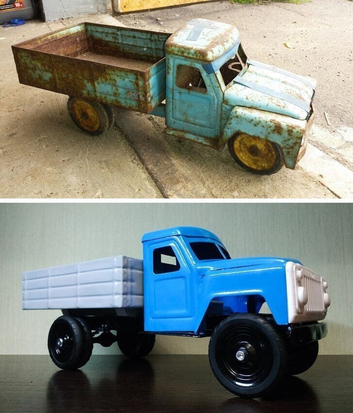 Вторая жизнь старого игрушечного грузовика