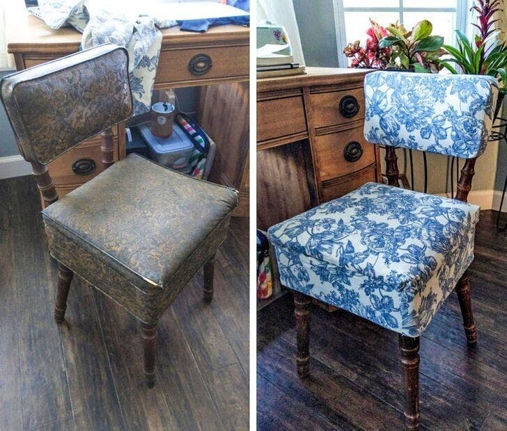 Антикварный стул из благотворительного магазина. Я очень доволен результатом!