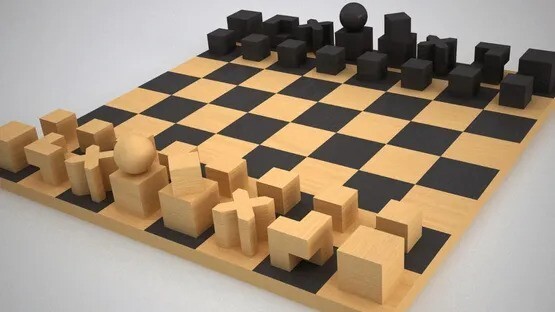 Шахматы, с указанием направления хода