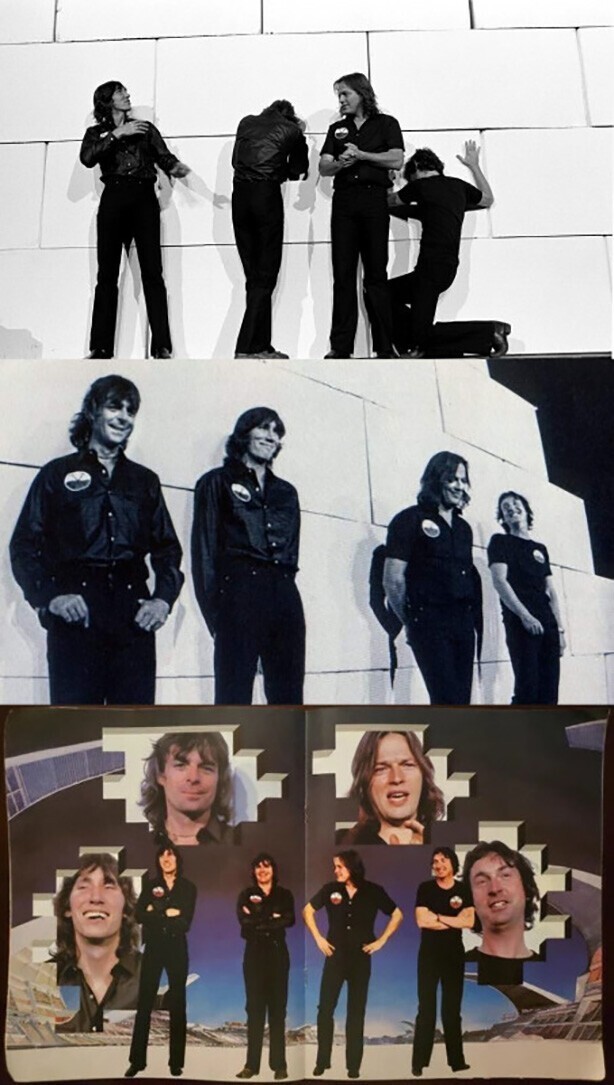 Рекламные фотографии Pink Floyd для их тура The Wall, 1980 год