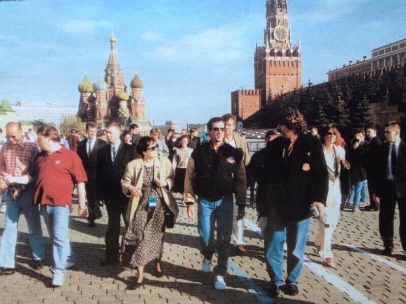 Сильвестр Сталлоне на Красной площади, Москва, 1997 год