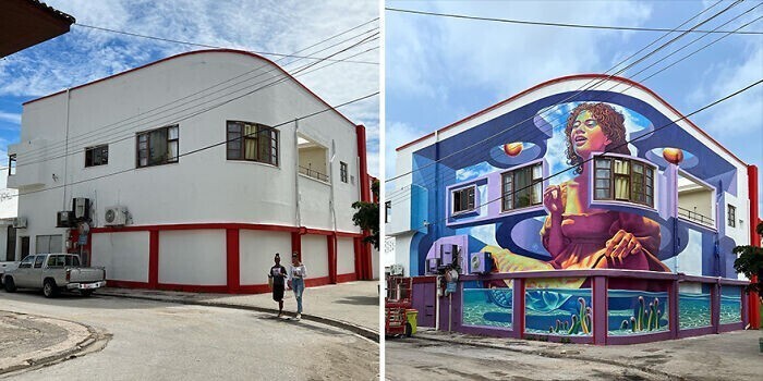 Художник превращает неприметные здания в произведения искусства