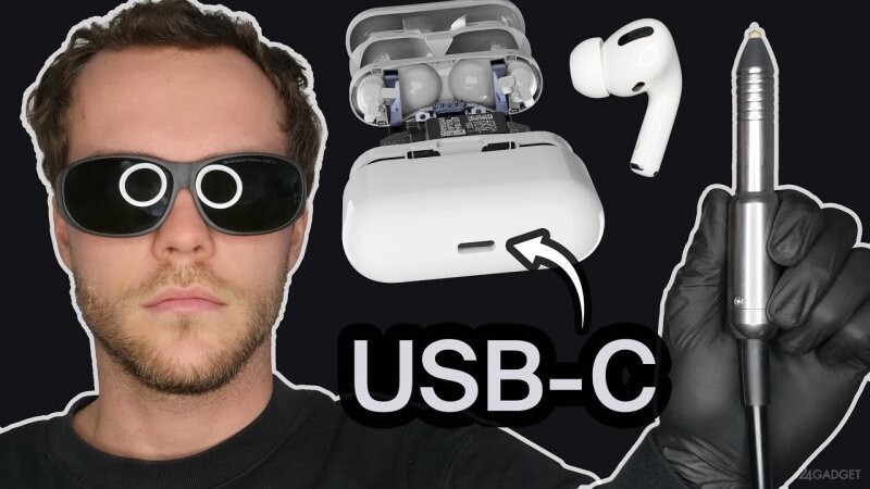 Первые в мире наушники AirPods Pro с разъёмом Type-C (2 фото + видео)