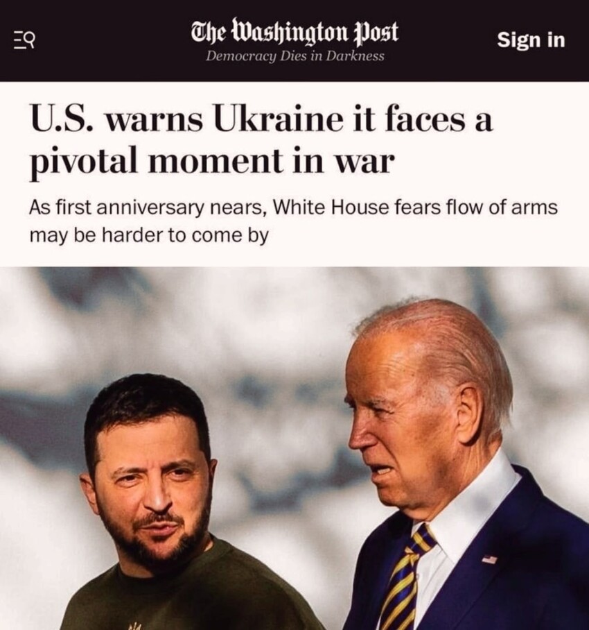 США сообщают Киеву, что он столкнулся с критическим моментом, чтобы изменить траекторию войны