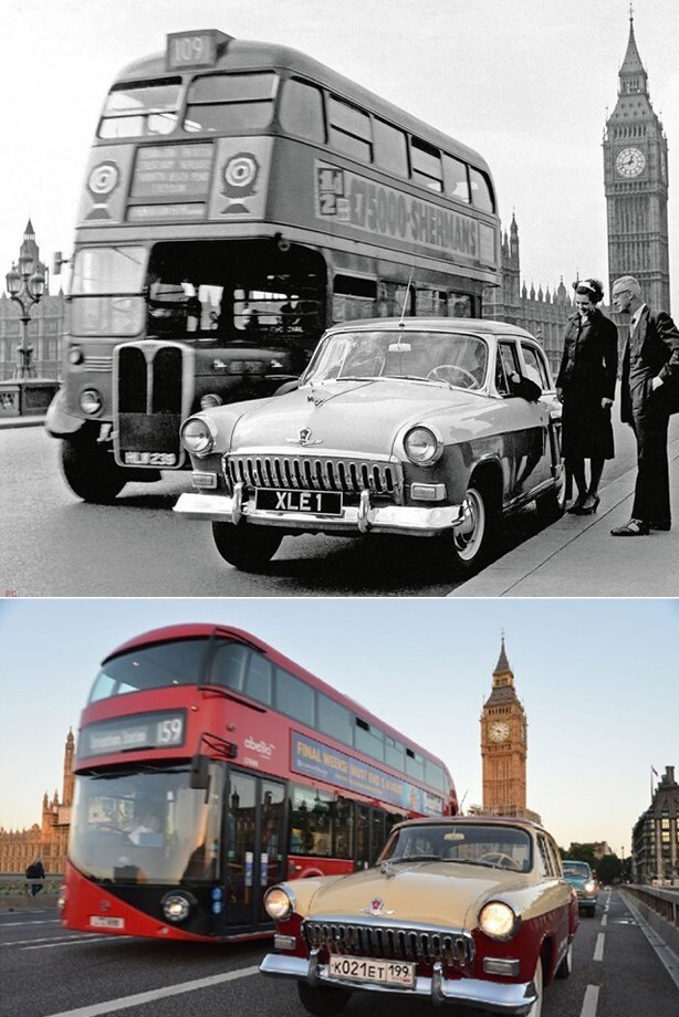 Фото с разницей в 60 лет