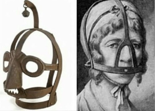 9. Бельгийская железная маска 1550-х годов использовалась для наказания (в основном) женщин за выступления против власти, нытье, драки с соседями или ложь