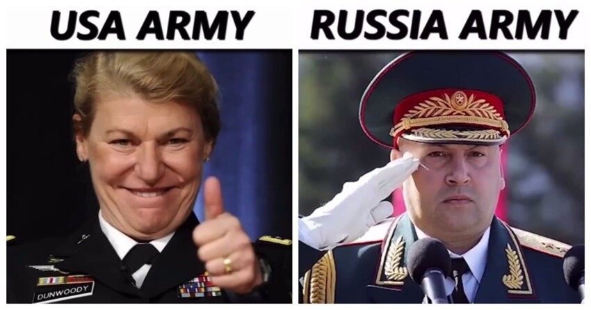 В американских соцсетях сравнивают генералов России и США