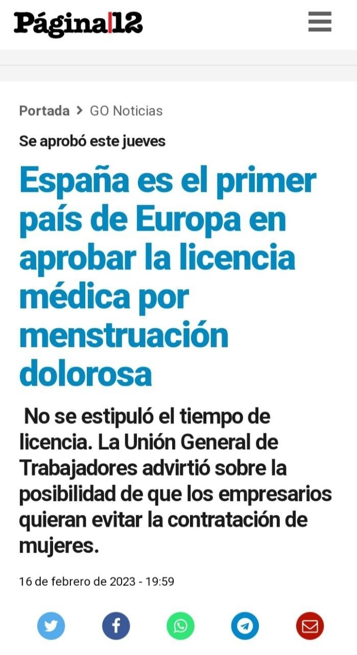 Испания стала первой страной в Европе, разрешившей менструальный отпуск