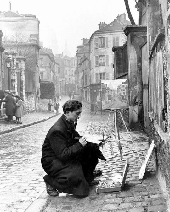 Уличный художник, Париж, 1946 год