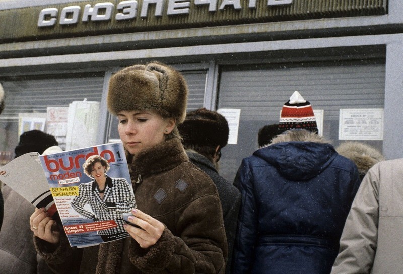 Купила в Союзпечати первый номер журнала «Бурда Моден» на русском языке, 1987 год