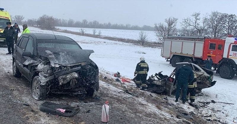 Авария дня. В Волгоградской области женщина на «Гранте» попала в смертельное ДТП