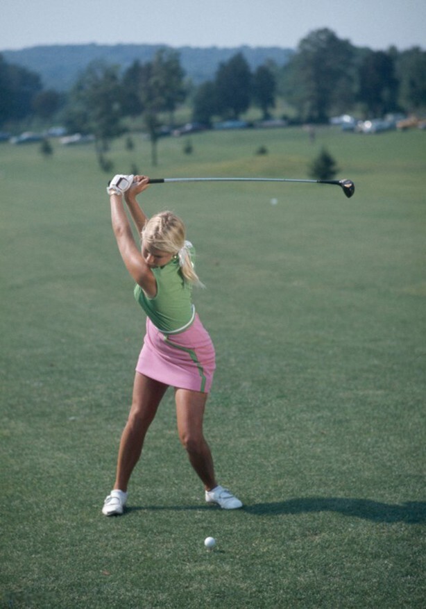 Февраль 1973 года. Американская гольфистка Лаура Боуг. Фото Leonard Kamsler.