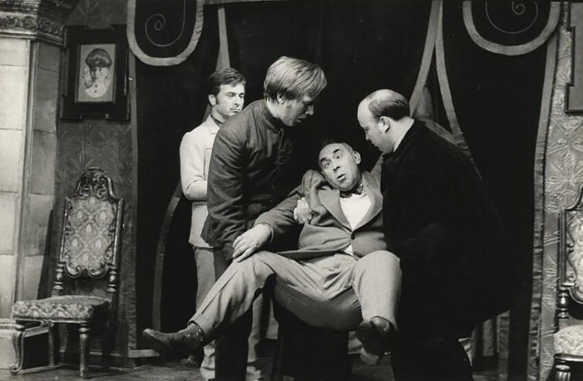 Готлиб Ронинсон и Арчил Гомиашвили на съемках фильма «12 стульев». Фото Игорь Гневашев, 1970 год, г. Москва