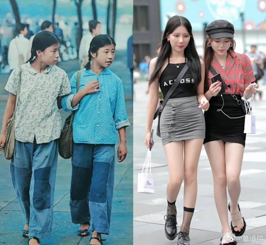 Китайские девушки 80-х и в настоящем времени
