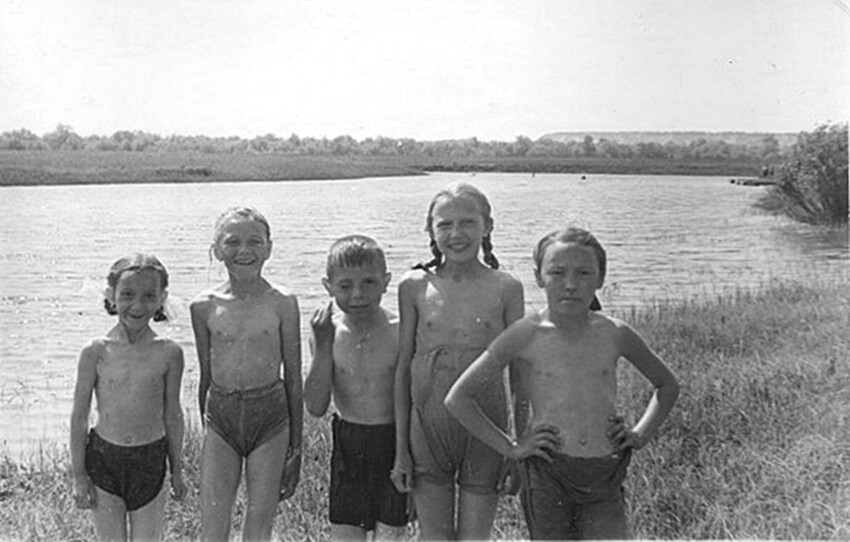  Будущие чемпионы в плаванье на открытой воде...1960- годы