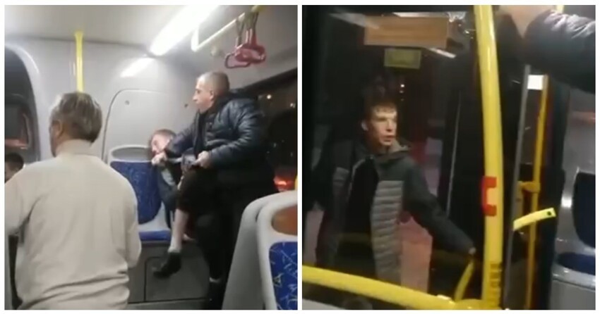Мужчина подрался с шумными подростками в автобусе