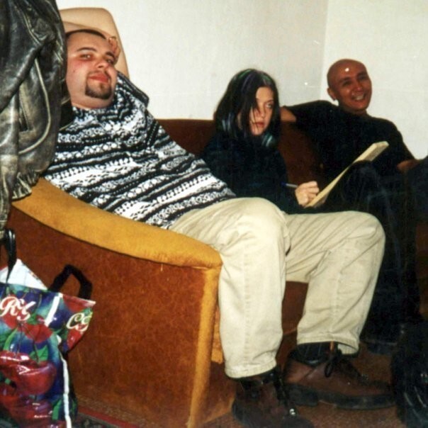 Максим Фадеев и певица Линда на гастролях. Россия, 1990-е годы.