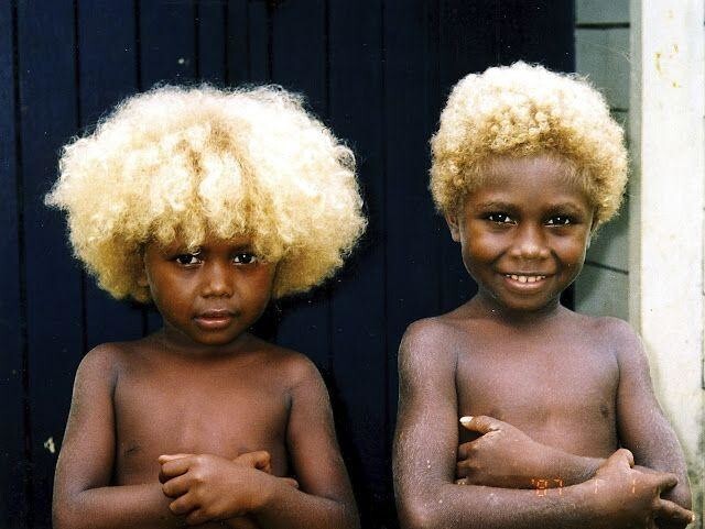 14. Меланезийцы Соломоновых Островов - одна из немногих групп со светлыми волосами за пределами Европы