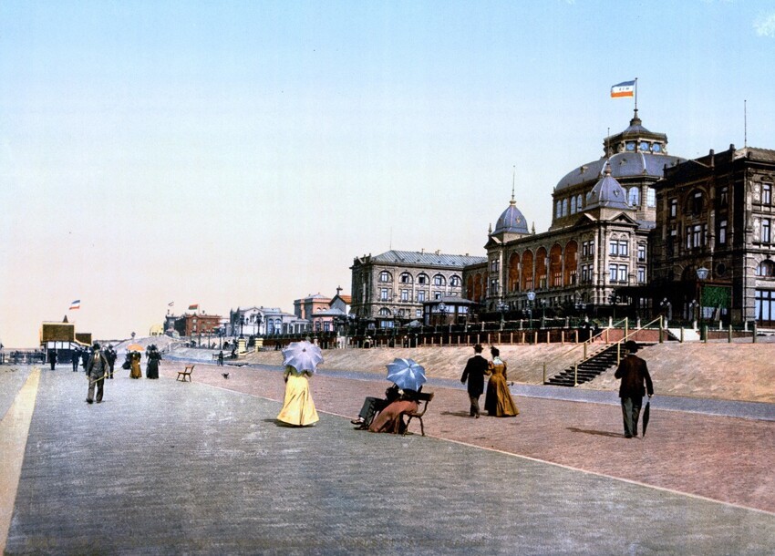 Схевенинген, морской курорт в Гааге. Нидерланды, 1880 год