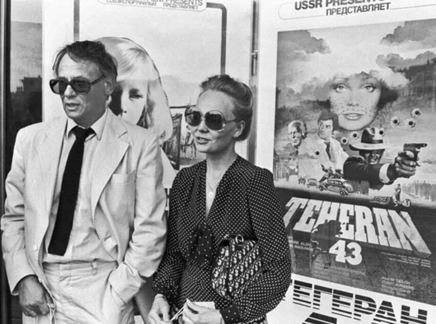 Наталья Белохвостикова и режиссер Александр Алов на XII Международном кинофестивале в Москве, 1981 год