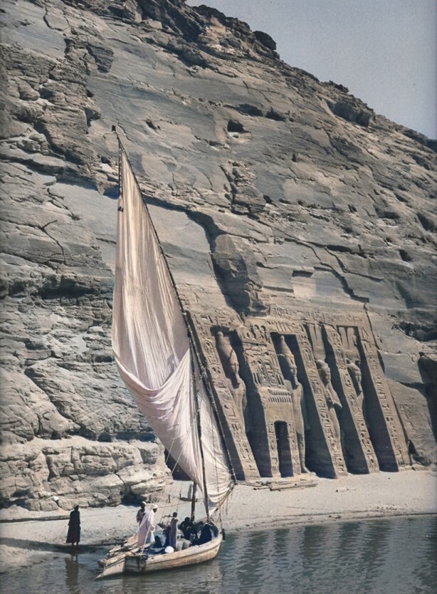 Храм Нефертари в Абу-Симбел до затопления, Египет. 1965 год