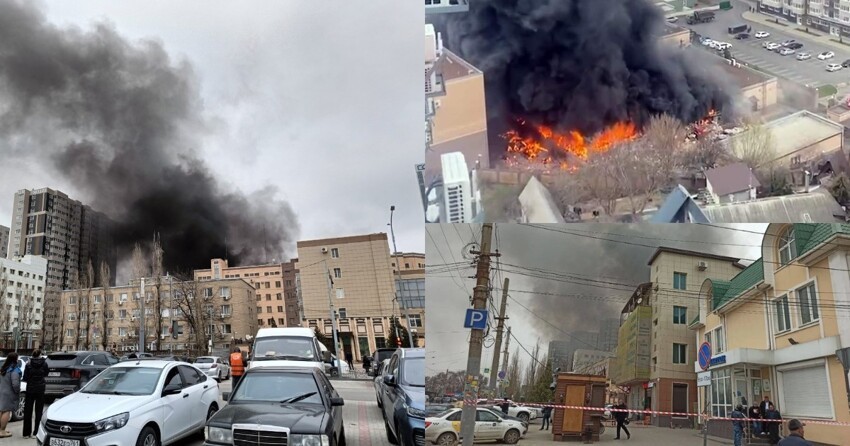 В здании погранслужбы ФСБ Ростова-на-Дону прогремел взрыв и начался пожар