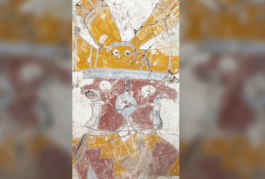 В Перу обнаружена 1400-летняя фреска с двухголовыми мужчинами