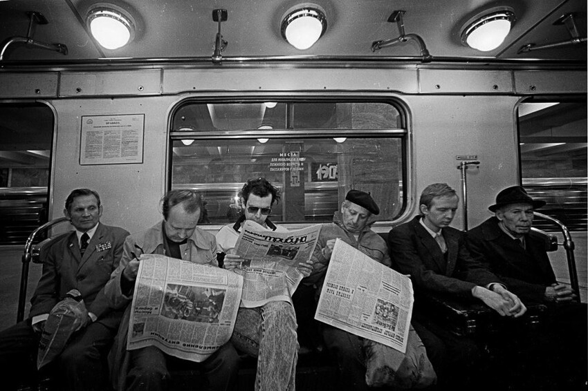 В московском метро, 1992 год