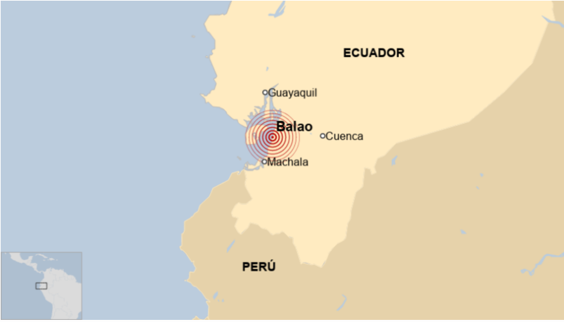 В Эквадоре землетрясение уничтожило множество домов