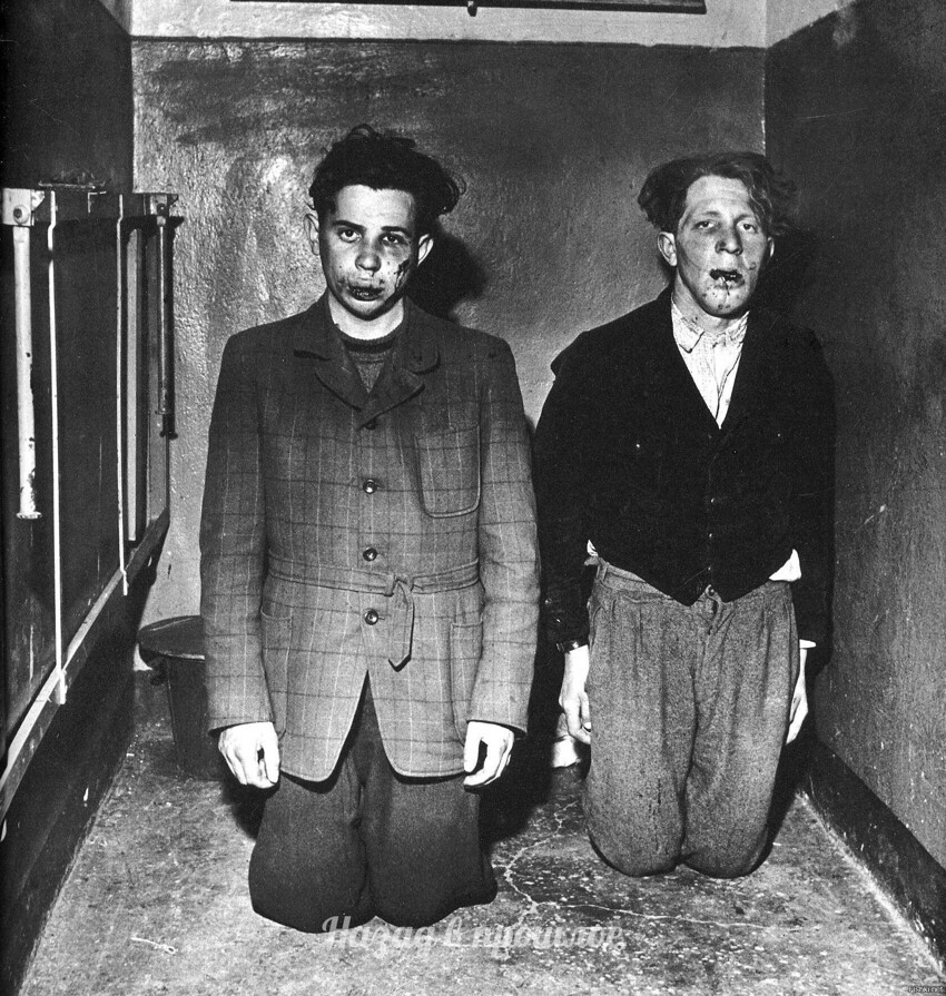 Пойманные охранники Бухенвальда 1945г