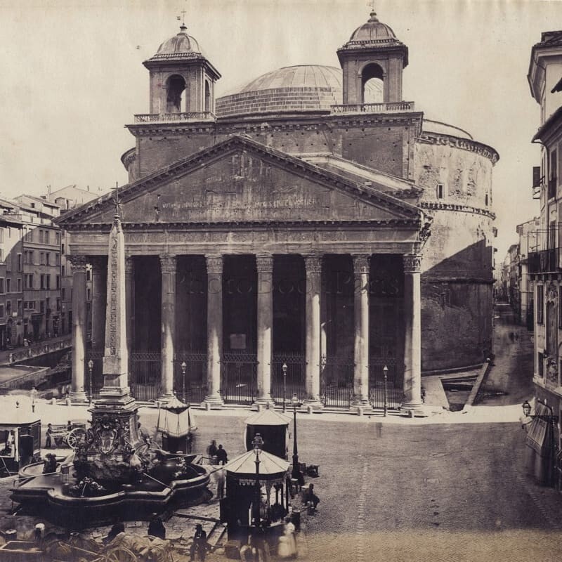 10. Фотография Пантеона в Риме, сделанная в 1860 году