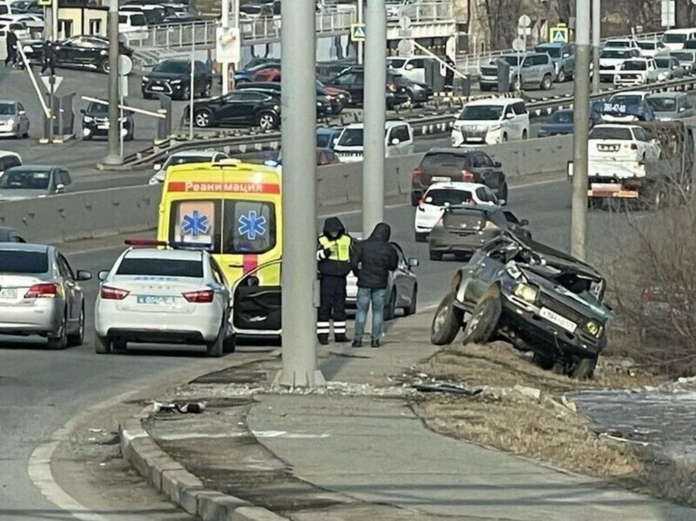 Жёсткое ДТП из-за выбежавшей на дорогу собаки